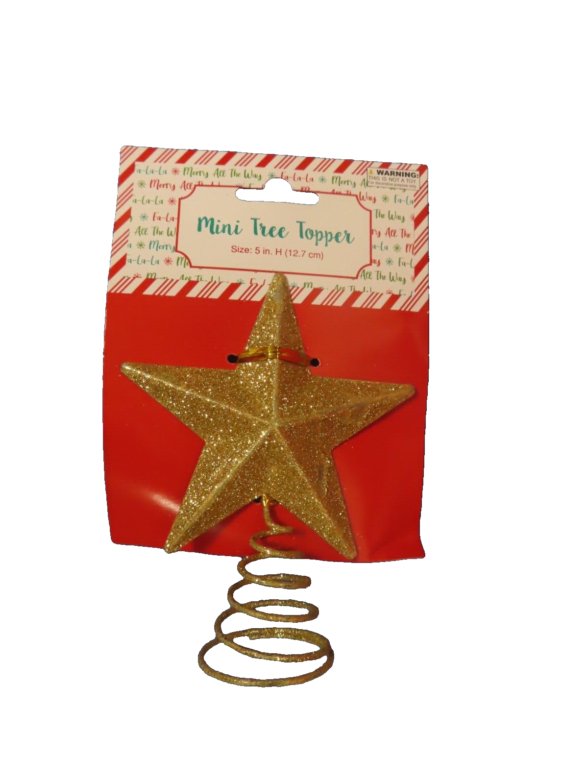 Mini Christmas Tree Topper Star 5" High Gold NEW eBay