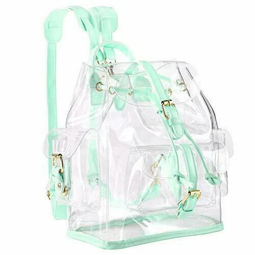 Mochila feminina verão transparente transparente bolsa de doces bolsa satchel bolsa escolar - Imagem 2 de 4