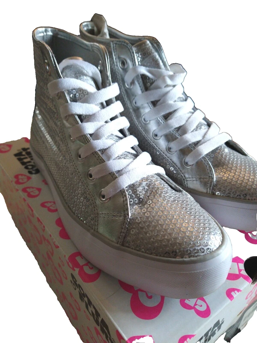 Gotta Flurt Women s Size 7 Disco II Silver High Top Shoes