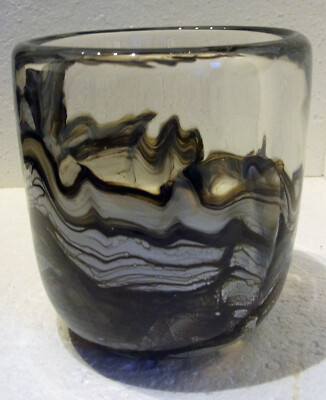 #4297# wunderschöne schwere Vase/Schale, mehrfarbig, Glashaus Edelmann