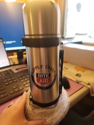 Rite Aid Supply Chain Large Metal Thermos -new In Wrap