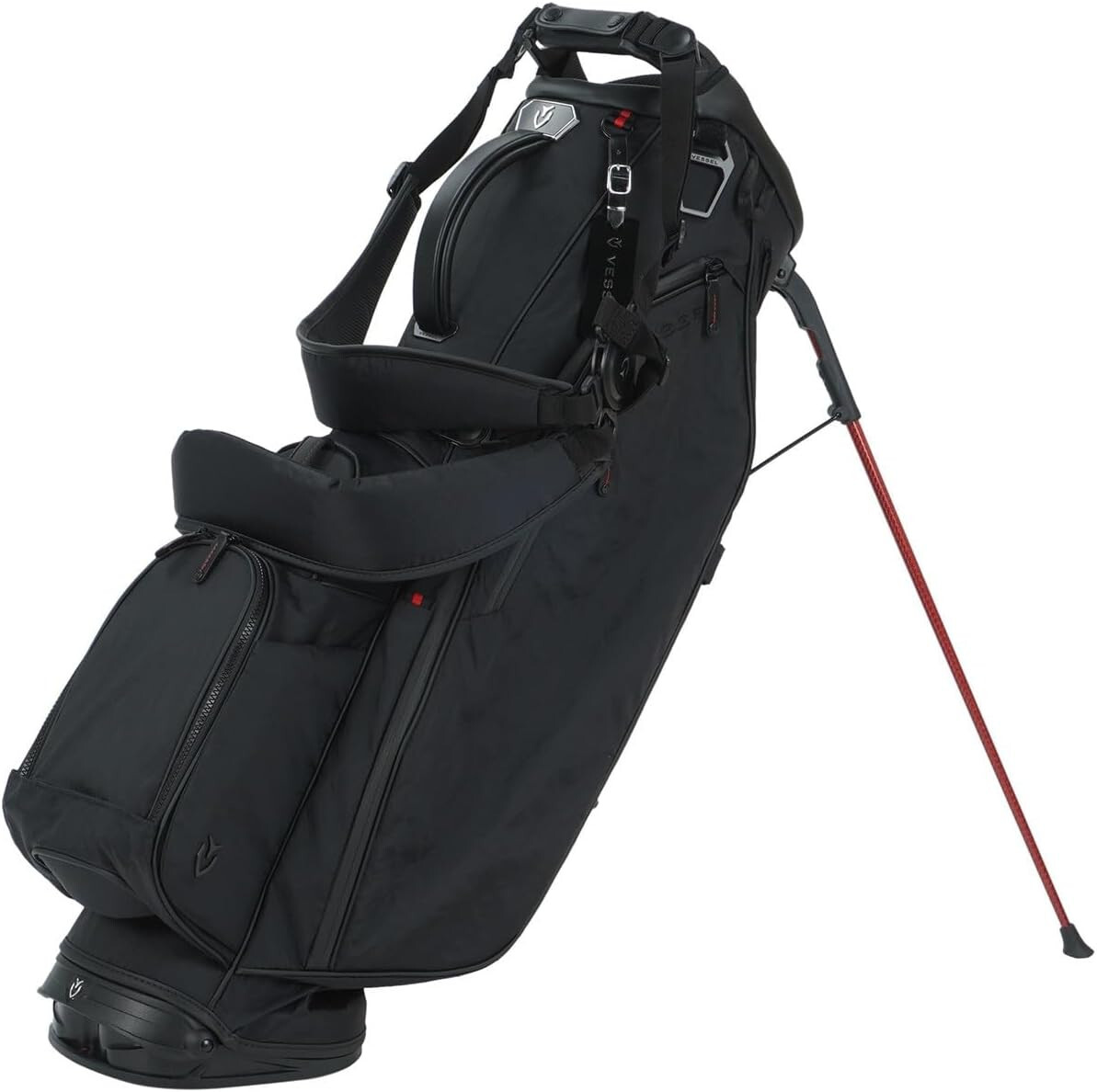 Мужская сумка для гольфа VESSEL Golf Caddy Bag PLAYER 4.0 с двойным ремешком, 8, 5x47 дюймов, 3,4 кг, DXR, ЧЕРНЫЙ