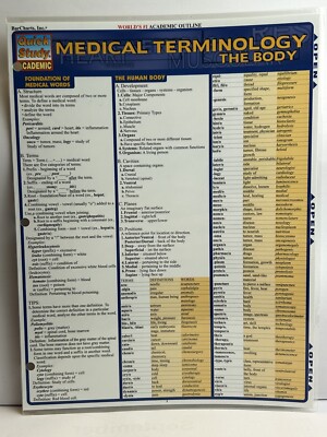 QUICK STUDY ACADEMIC MEDICAL TERMINOLOGY: THE BODY