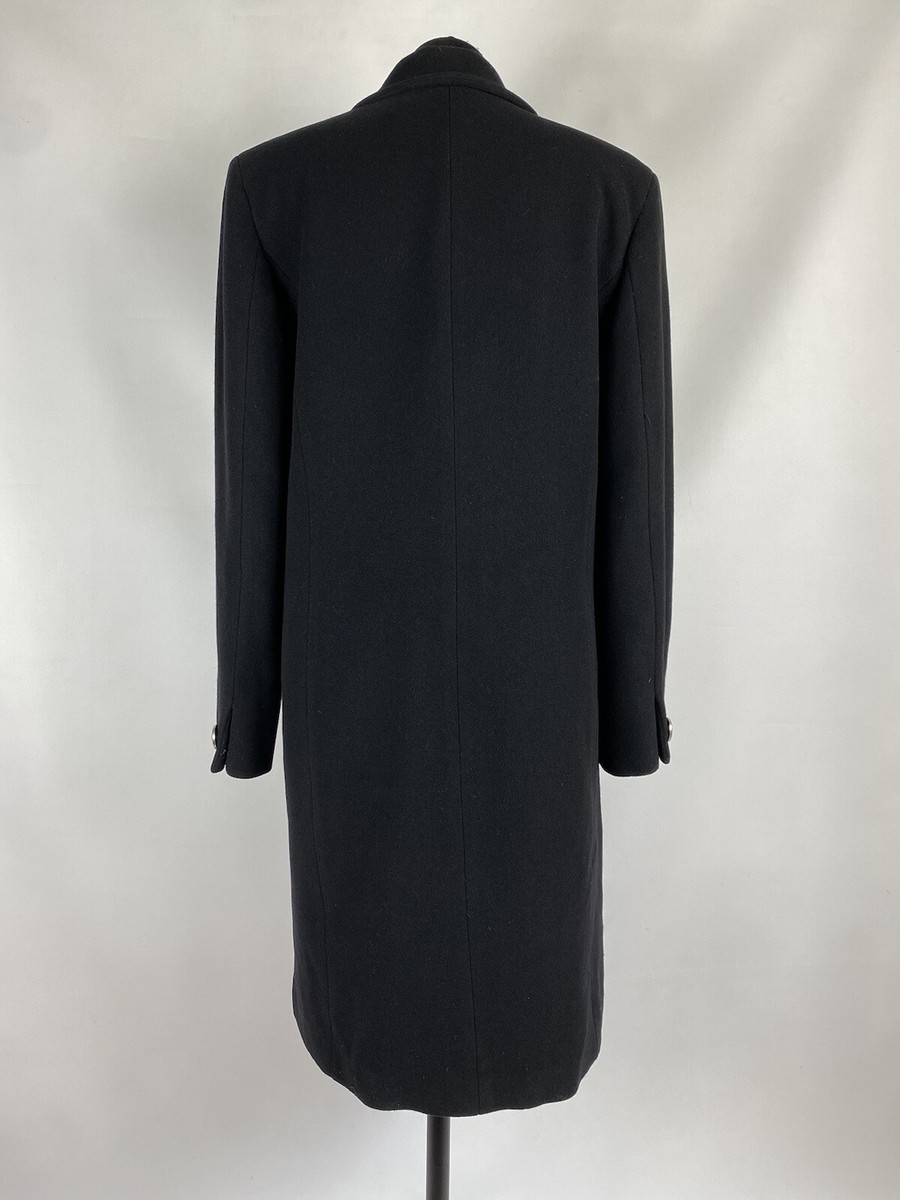 Versus Gianni Versace Vintage Black Wool Long Button Coat Versus Gianni Versace Vintage Black Wool Long Button Coat
