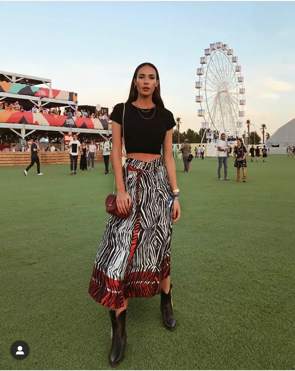 Zara animal top print skirt ebay