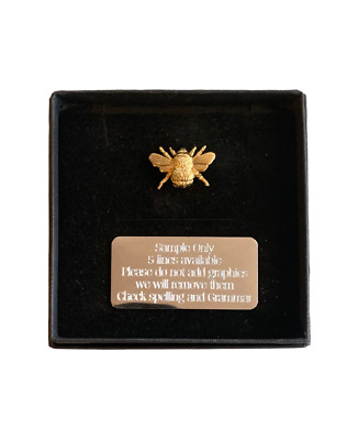 Vergoldete Zinn Biene Pin Anstecker in personalisierter Geschenkbox