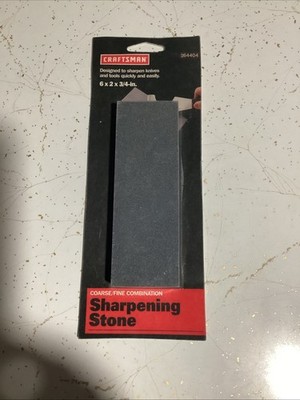 NEW  vintage Craftsman USA # 64404 Combination Sharpening Stone w/ Original pckg