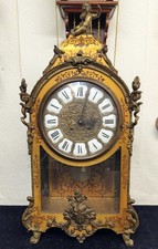 Antike Kaminuhr  riesige Tischuhr Riesen Boulle Uhr Frankreich Holz/Bronze