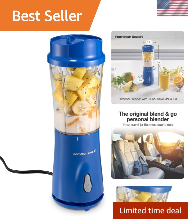 Portable 14 Oz Blender for Smoothies & Protein Shakes - BPA Free & Lightweight