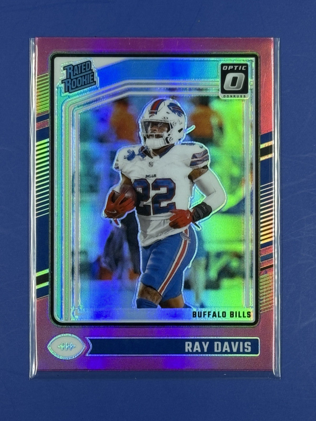 2024 Donruss Optic Football Pink Rated Rookie Ray Davis #283 Buffalo Bills RC