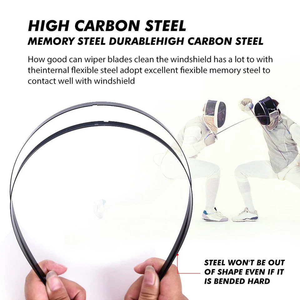 Durable Windshield Wiper Blade 24''&21'' Set For GMC Acadia/Acadia Limited 3.6L - Изображение 3 из 4