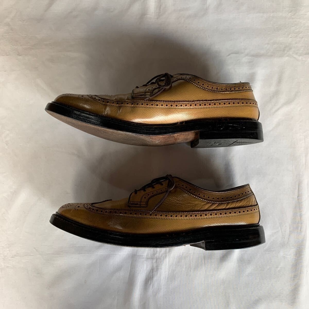 FLORSHEIM IMPERIAL KENMUIR 80s Men's Dress Shoes Size 10D Golden