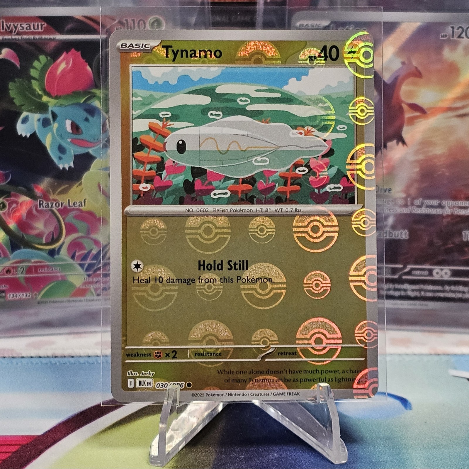 Tynamo 030/086 Pokeball Reverse Holo Pokemon TCG Sv10.5: Black Bolt NM/M