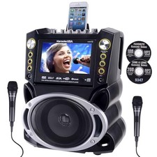 Karaoke Machine Bluetooth Portable 7" Screen CD DVD USB SD Player
