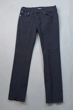 True Religion Ricky Jeans Men 33 X 33" Black Stretch Relaxed Straight 5 Pocket