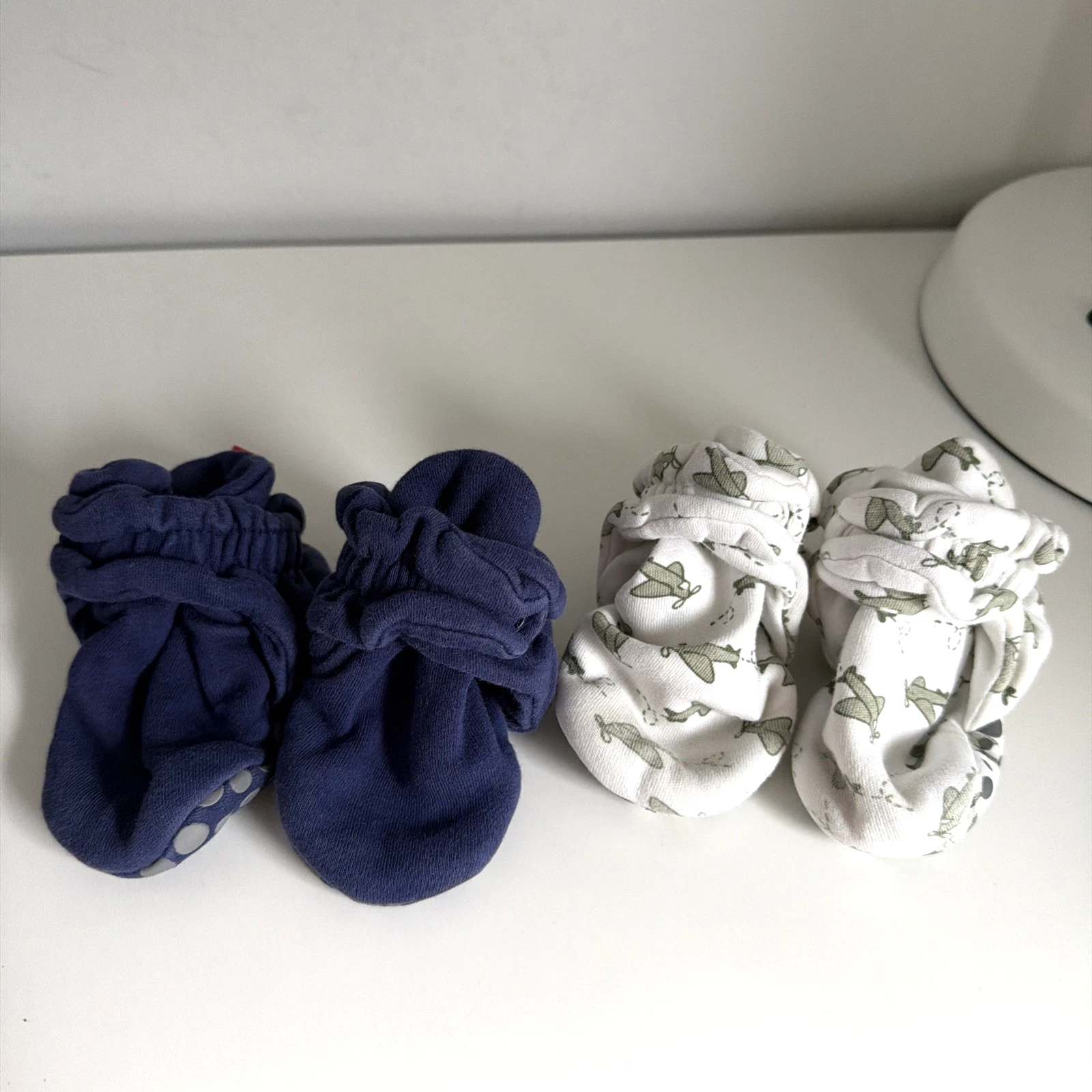 Zutano Organic Cotton Gripper Baby Bootie 6m Lot Navy Blue Airplanes Shoes