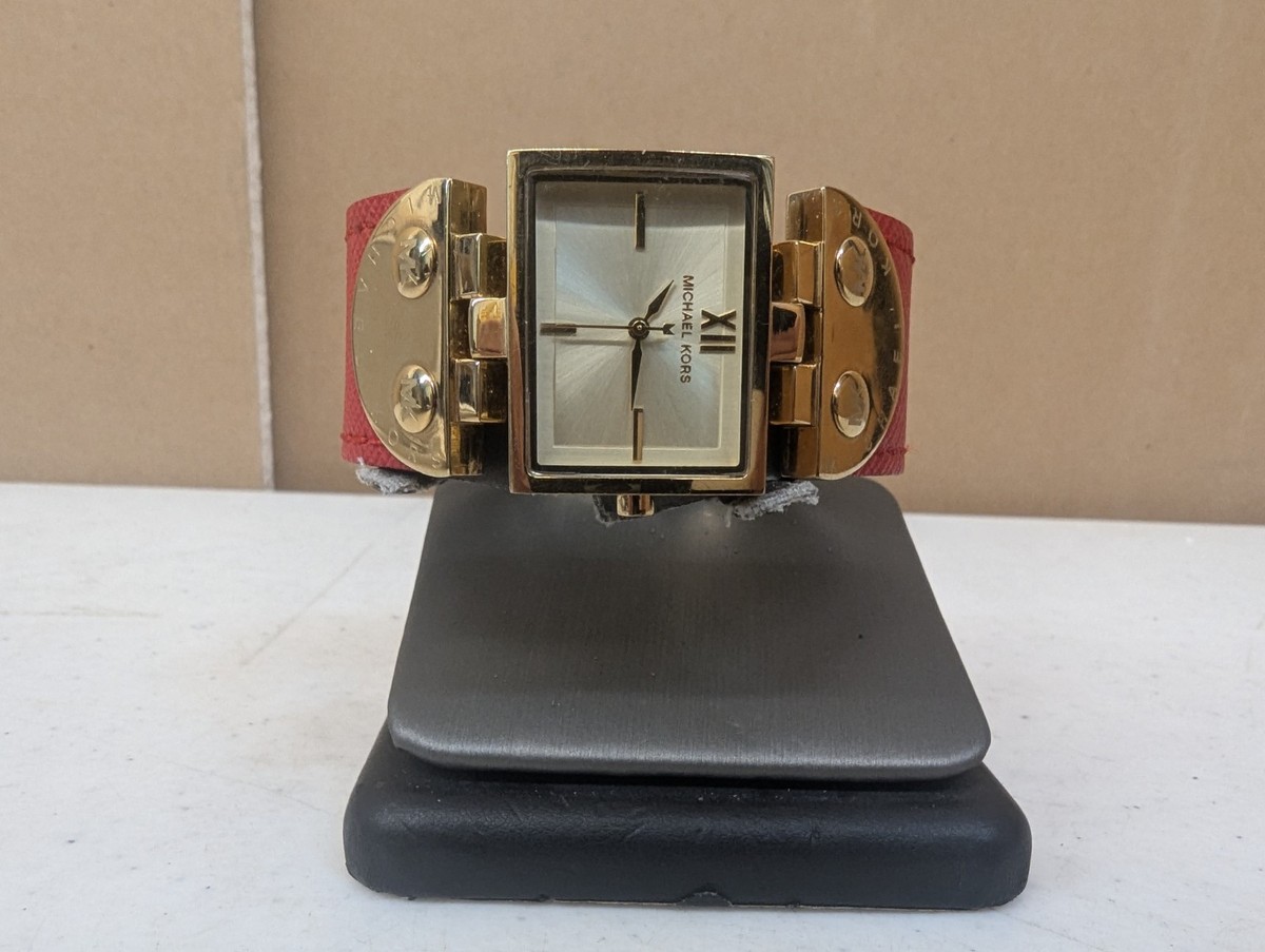 Michael Kors Silver and Brown Rectangular Watch Michael Kors Women main image 3