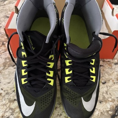 NIKE Zoom Devosion Men s Basketball Shoes 9.5 Black Volt Gray 844592-002