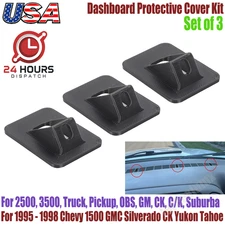 3X For 1995 -98 Chevy 1500 GMC Silverado CK Yukon Tahoe Black Dash Saver Insert