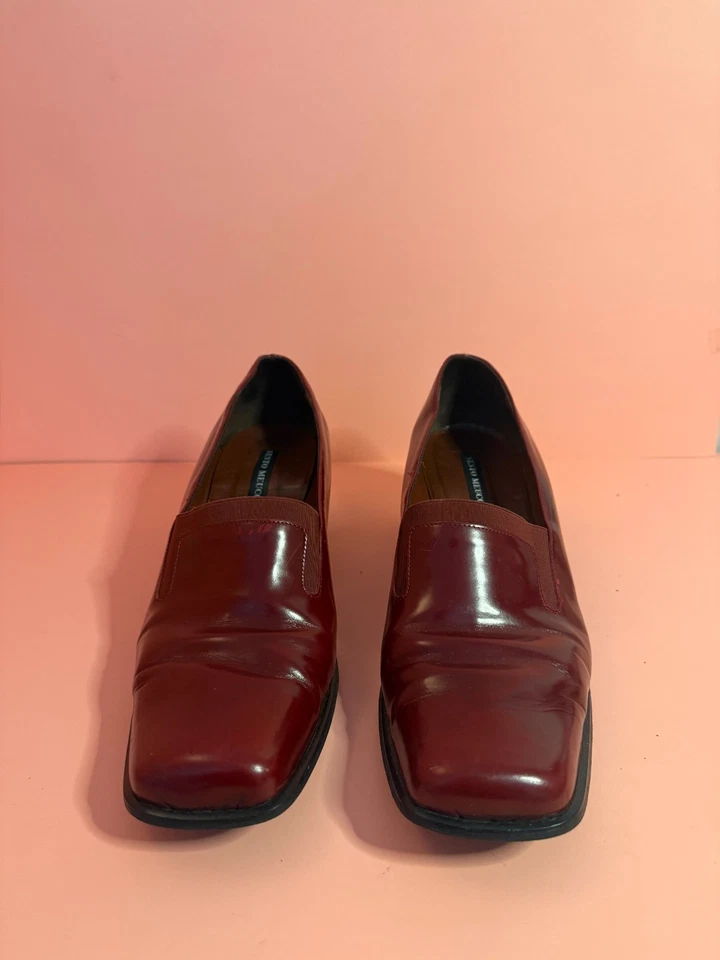 Zapatos de vestir para mujer Sesto Meucci de cuero, hechos en Italia, 12M, borgoña Foto 2 de 4