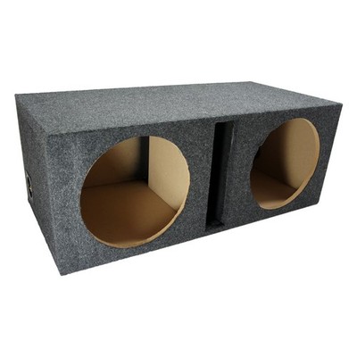 Car Audio Dual 12'' Vented Subwoofer Stereo Sub Box Ported Enclosure Speaker