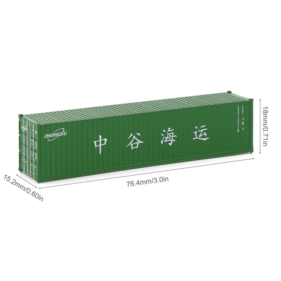 Evemodel N Scale 1:160 40ft Shipping Container 40' Cargo Box with Magnets - Image 2 of 4