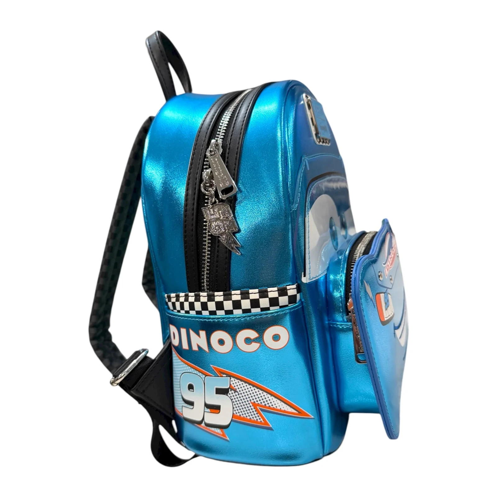 Loungefly Disney Pixar Cars Metallic Dinoco Lightning McQueen Cosplay - In Hand image 8