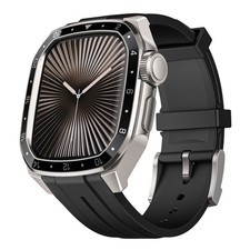 For iWatch Series 11/10 46mm Shockproof Sports Silicone Band  Metal Bumper Case