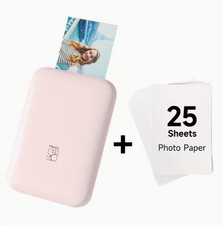 HPRT Pink Mini Wireless Portable Photo Printer + 25 sheets of photo Paper