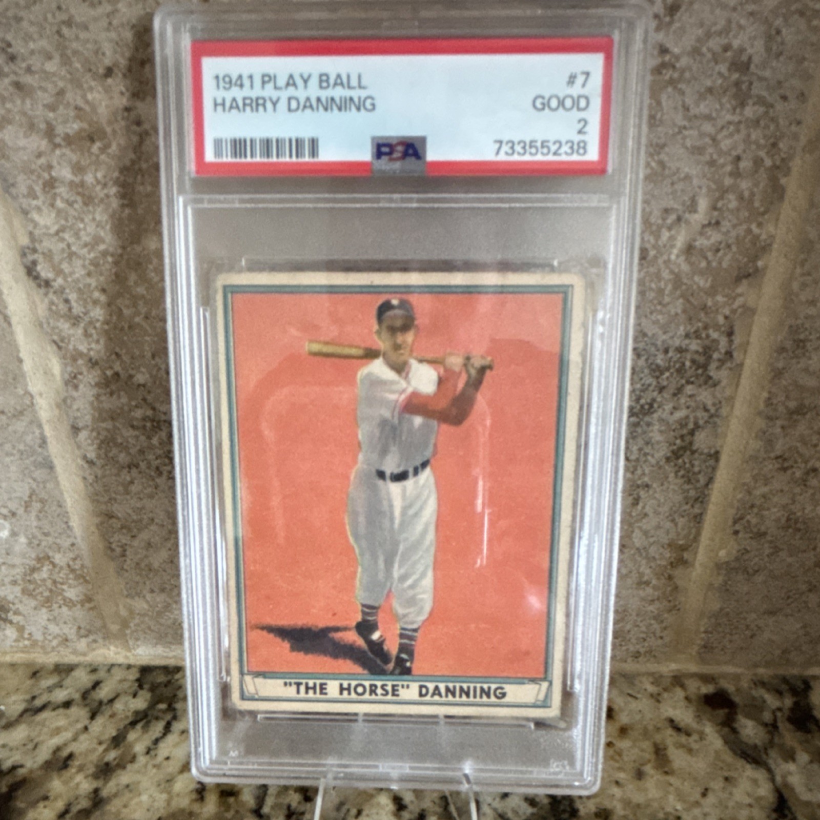 1941 Play Ball Harry Danning #7 PSA 2 New York Giants GUM Inc Base Set Vintage