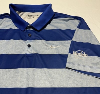 Modelo Especial Cerveza Nike Golf Polo Shirt Mens Large Dri Fit Bartender *READ