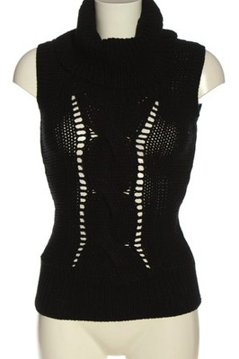 TALLY WEIJL Feinstrickpullunder Damen Pullunder Gr. DE 36 schwarz Casual-Look