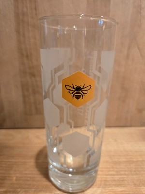 Jack Daniels Highball Glass Old No 7 Tennessee Honey Bee Whiskey Etched Tall