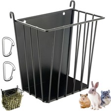 LUAVIARU Upgrades Rabbit Hay Feeder - Guinea Pig Hay Feeder - Metal Frame Hay Ra