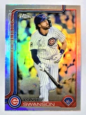 2025 Topps Chrome Dansby Swanson Refractor Chicago Cubs #215