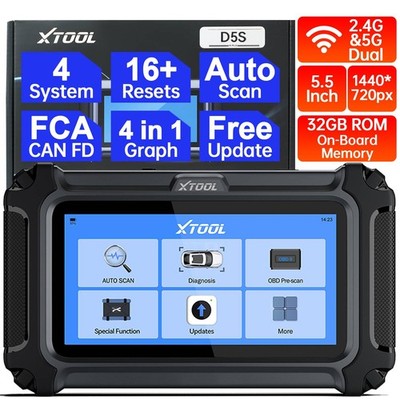 2026 XTOOL D5S OBD2 Scanner Engine Transmission ABS SRS Diagnostic Tool CANFD