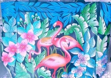 Anuschka Flamingo Fever Painted Leather Large Tote Shoulder Tote - NWT