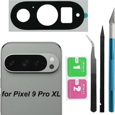 For Pixel 9 Pro XL Back Rear Camera Glass Lens Replacement Compatible