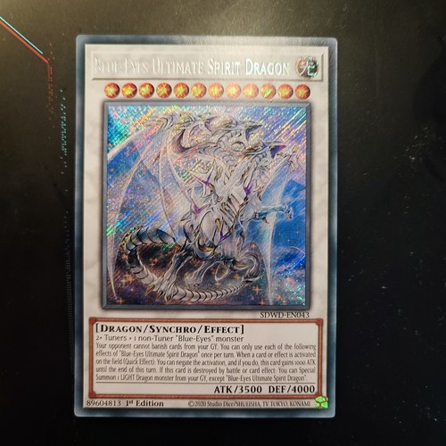 Yugioh SDWD-EN043 Blue-Eyes Ultimate Spirit Dragon Secret Rare 1st Edition MINT