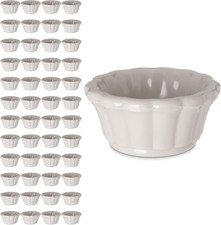 Plastic Scalloped Ramekin, Dips and Sauce Bowl for Home, Kitchen, and Restaurant