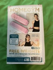 Home Gym Pink 3 lb Dumbbell Set for Women  Men, Set of 2 x 3lb Bars Designed