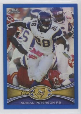 2012 Topps Chrome Blue Refractor 194/199 Adrian Peterson #158 k5j