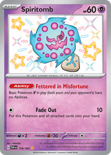Spiritomb 158/091 Shiny Rare Paldean Fates Pokemon Holo Near Mint on eBay