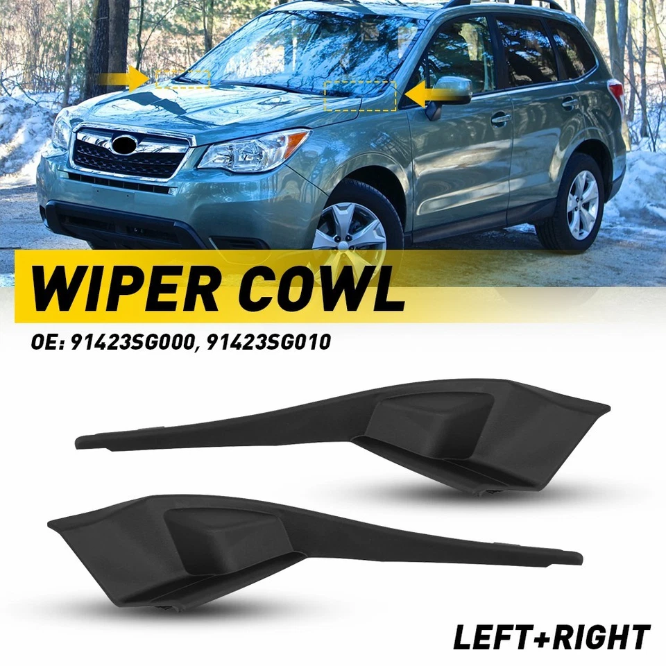 2x Front Windshield Wrap Wiper Corner Trim Cover For Subaru Forester SJ 2014-18 - Image 2 of 4