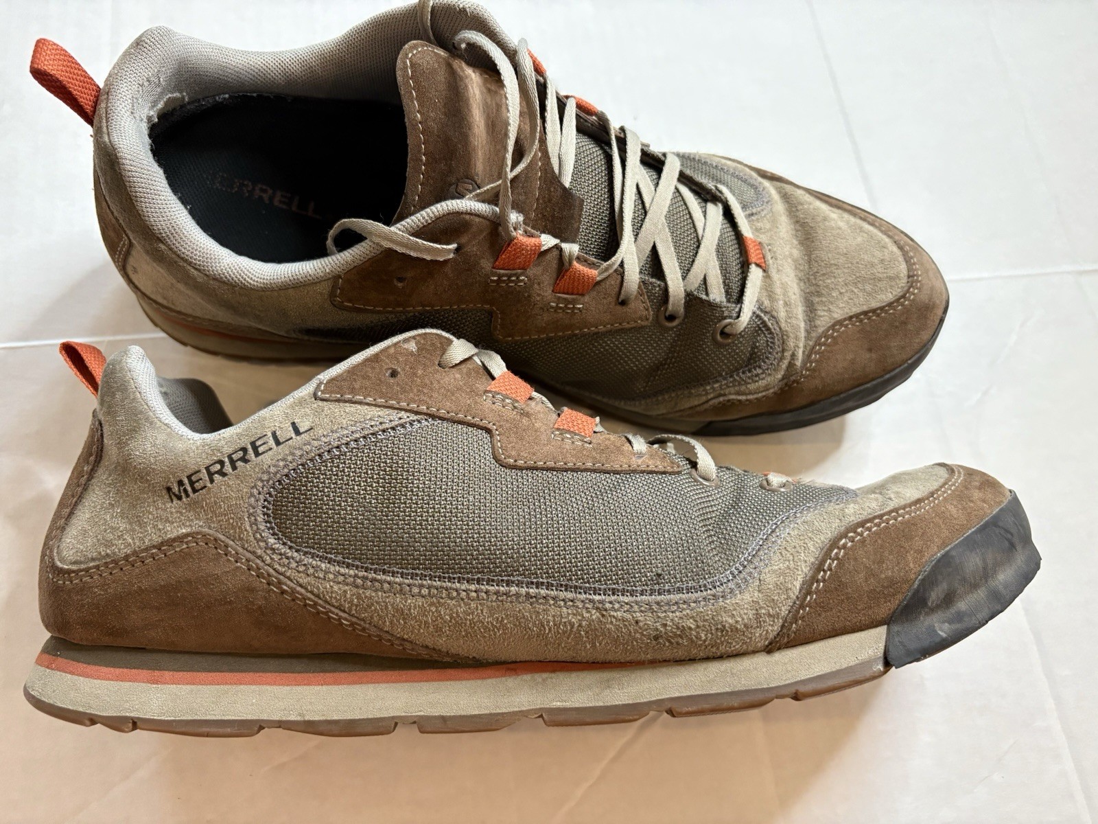 Merrell Burnt Rock Scarpe da Viaggio Scamosciate Uomo 14 J95233 Marrone Marrone Tan