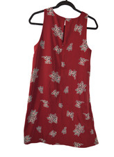 Ann Taylor Factory Red Floral Sleeveless Dress Size 4