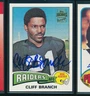 2001 Topps Archives Autographs #AA-CB Cliff Branch On Card Auto - Raiders