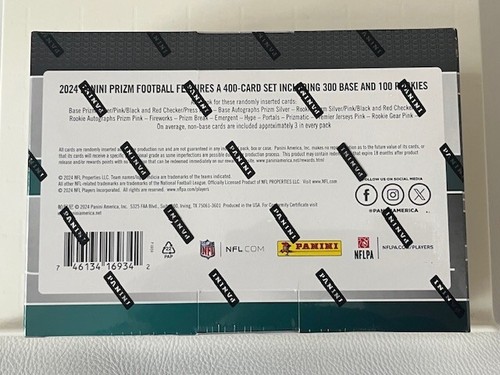 Mega Box Calciatori Panini Prizm NFL 2024 sigillato in fabbrica a mano spedizione gratuita veloce - Foto 2 di 4