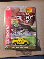 2024 AW AUTO WORLD SLOT CAR CARS N COFFEE SERIES 1941 WILLYS COUPE GASSER YELLOW