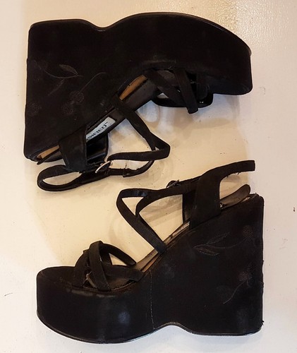 VINTAGE Platform Wedge Sandal Shoes LOT size 7/8 AS IS - PLEASE READ  DESCRIPTION | eBay